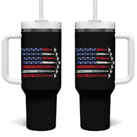 B2 Spirit Tumbler With Handle B-2 Stealth Bomber Aircraft American Flag Patriotic - Wonder Print Shop