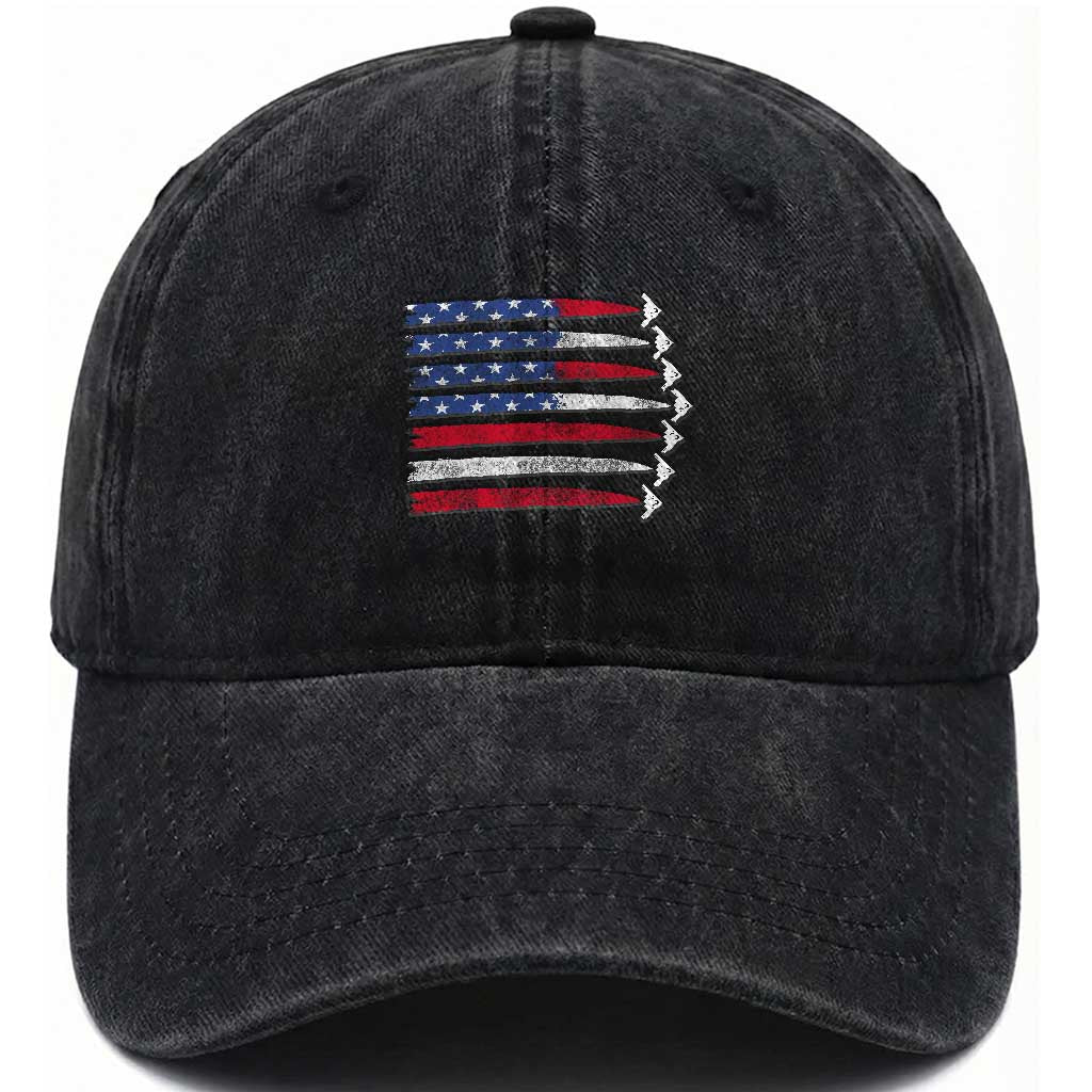 B2 Spirit Washed Cotton Baseball Cap B-2 Stealth Bomber Aircraft American Flag Patriotic