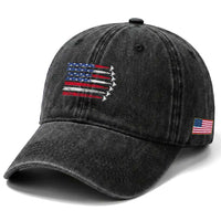 B2 Spirit Washed Cotton Baseball Cap B-2 Stealth Bomber Aircraft American Flag Patriotic