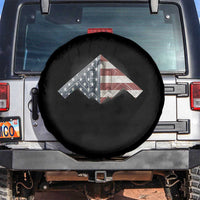 B2 Spirit Spare Tire Cover B-2 Bomber Stealth Aircraft Schematic American Flag - Wonder Print Shop