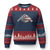 B2 Spirit Ugly Christmas Sweater B-2 Bomber Stealth Aircraft Schematic American Flag - Wonder Print Shop