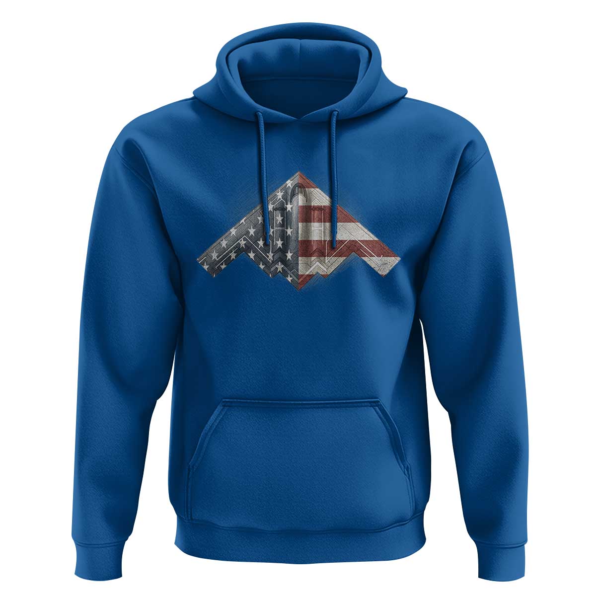B2 Spirit Hoodie B-2 Bomber Stealth Aircraft Schematic American Flag - Wonder Print Shop