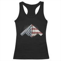 B2 Spirit Racerback Tank Top B-2 Bomber Stealth Aircraft Schematic American Flag - Wonder Print Shop
