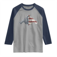 B2 Spirit Raglan Shirt B-2 Bomber Stealth Aircraft Schematic American Flag - Wonder Print Shop