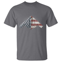 B2 Spirit T Shirt B-2 Bomber Stealth Aircraft Schematic American Flag - Wonder Print Shop