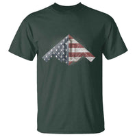 B2 Spirit T Shirt B-2 Bomber Stealth Aircraft Schematic American Flag - Wonder Print Shop