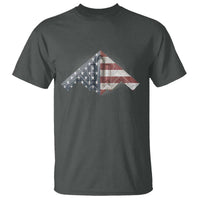 B2 Spirit T Shirt B-2 Bomber Stealth Aircraft Schematic American Flag - Wonder Print Shop