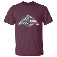 B2 Spirit T Shirt B-2 Bomber Stealth Aircraft Schematic American Flag - Wonder Print Shop