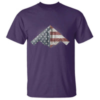 B2 Spirit T Shirt B-2 Bomber Stealth Aircraft Schematic American Flag - Wonder Print Shop