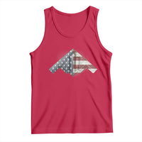 B2 Spirit Tank Top B-2 Bomber Stealth Aircraft Schematic American Flag - Wonder Print Shop