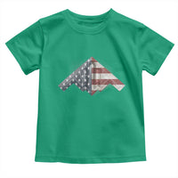 B2 Spirit Toddler T Shirt B-2 Bomber Stealth Aircraft Schematic American Flag - Wonder Print Shop