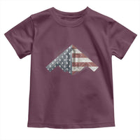 B2 Spirit Toddler T Shirt B-2 Bomber Stealth Aircraft Schematic American Flag - Wonder Print Shop