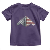 B2 Spirit Toddler T Shirt B-2 Bomber Stealth Aircraft Schematic American Flag - Wonder Print Shop