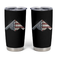 B2 Spirit Tumbler Cup B-2 Bomber Stealth Aircraft Schematic American Flag - Wonder Print Shop