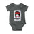 Boricua Girl Baby Onesie Messy Bun Puerto Rican Flag Hibiscus Flower - Wonder Print Shop