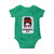 Boricua Girl Baby Onesie Messy Bun Puerto Rican Flag Hibiscus Flower - Wonder Print Shop