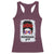 Boricua Girl Racerback Tank Top Messy Bun Puerto Rican Flag Hibiscus Flower - Wonder Print Shop