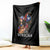Puerto Rico Pin Up Girl Throw Blanket Taino Boricua Puerto Rican Flag - Wonder Print Shop