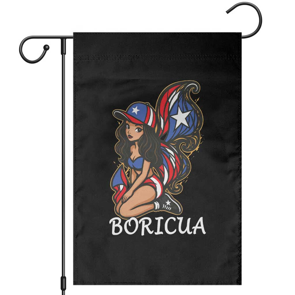 Puerto Rico Pin Up Girl Garden Flag Taino Boricua Puerto Rican Flag - Wonder Print Shop