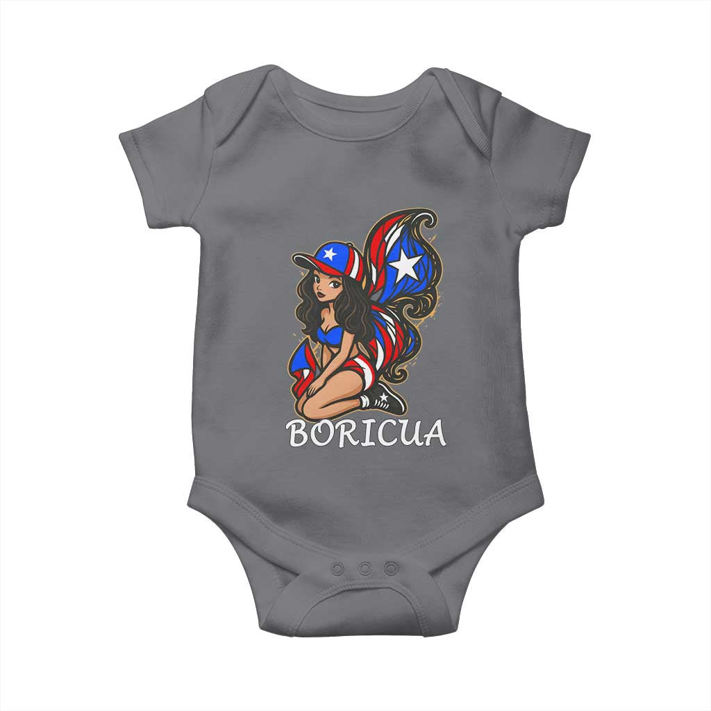 Puerto Rico Pin Up Girl Baby Onesie Taino Boricua Puerto Rican Flag - Wonder Print Shop