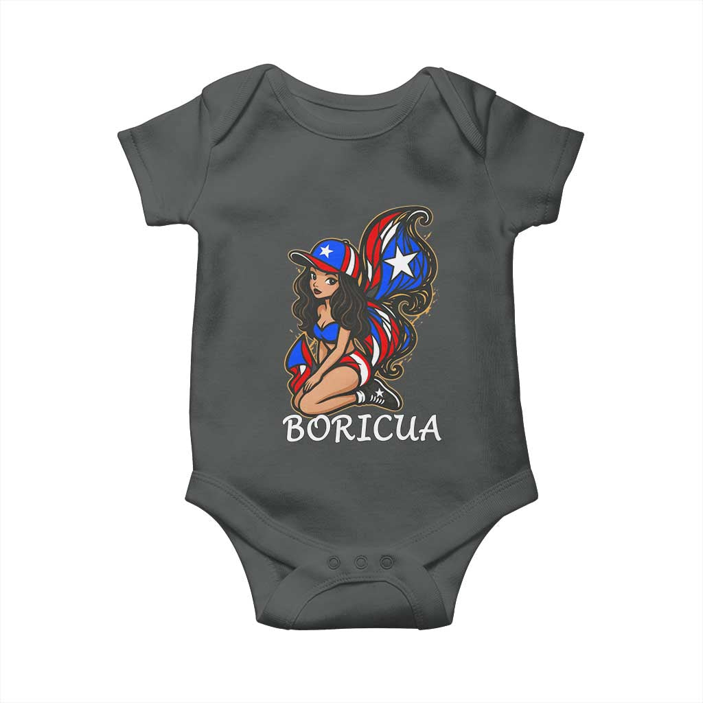 Puerto Rico Pin Up Girl Baby Onesie Taino Boricua Puerto Rican Flag - Wonder Print Shop