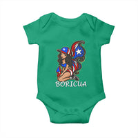 Puerto Rico Pin Up Girl Baby Onesie Taino Boricua Puerto Rican Flag - Wonder Print Shop