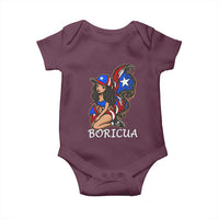 Puerto Rico Pin Up Girl Baby Onesie Taino Boricua Puerto Rican Flag - Wonder Print Shop