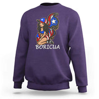 Puerto Rico Pin Up Girl Sweatshirt Taino Boricua Puerto Rican Flag - Wonder Print Shop