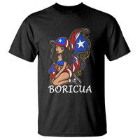 Puerto Rico Pin Up Girl T Shirt Taino Boricua Puerto Rican Flag - Wonder Print Shop