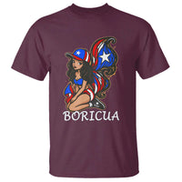 Puerto Rico Pin Up Girl T Shirt Taino Boricua Puerto Rican Flag - Wonder Print Shop