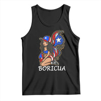 Puerto Rico Pin Up Girl Tank Top Taino Boricua Puerto Rican Flag - Wonder Print Shop