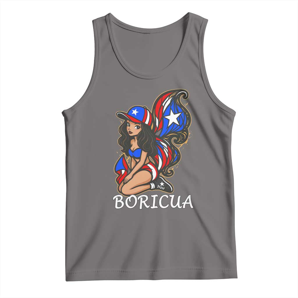 Puerto Rico Pin Up Girl Tank Top Taino Boricua Puerto Rican Flag - Wonder Print Shop