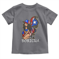 Puerto Rico Pin Up Girl Toddler T Shirt Taino Boricua Puerto Rican Flag - Wonder Print Shop