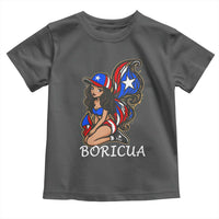 Puerto Rico Pin Up Girl Toddler T Shirt Taino Boricua Puerto Rican Flag - Wonder Print Shop