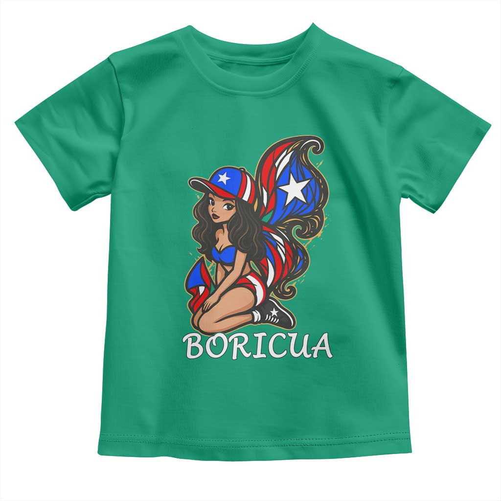 Puerto Rico Pin Up Girl Toddler T Shirt Taino Boricua Puerto Rican Flag - Wonder Print Shop