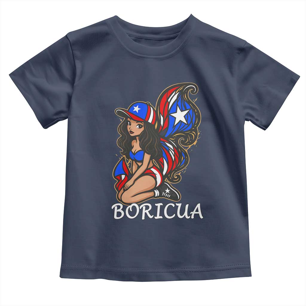 Puerto Rico Pin Up Girl Toddler T Shirt Taino Boricua Puerto Rican Flag - Wonder Print Shop
