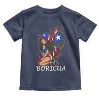 Puerto Rico Pin Up Girl Toddler T Shirt Taino Boricua Puerto Rican Flag - Wonder Print Shop