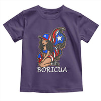 Puerto Rico Pin Up Girl Toddler T Shirt Taino Boricua Puerto Rican Flag - Wonder Print Shop