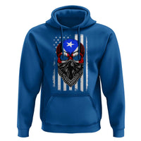 Skull Puerto Rican American Flag Hoodie With Bandana