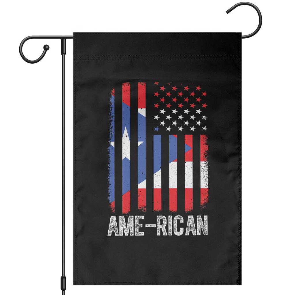Puerto Rican American Flag Garden Flag AME-RICAN Boricua Pride