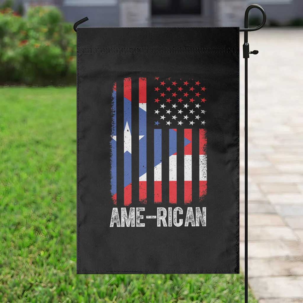 Puerto Rican American Flag Garden Flag AME-RICAN Boricua Pride
