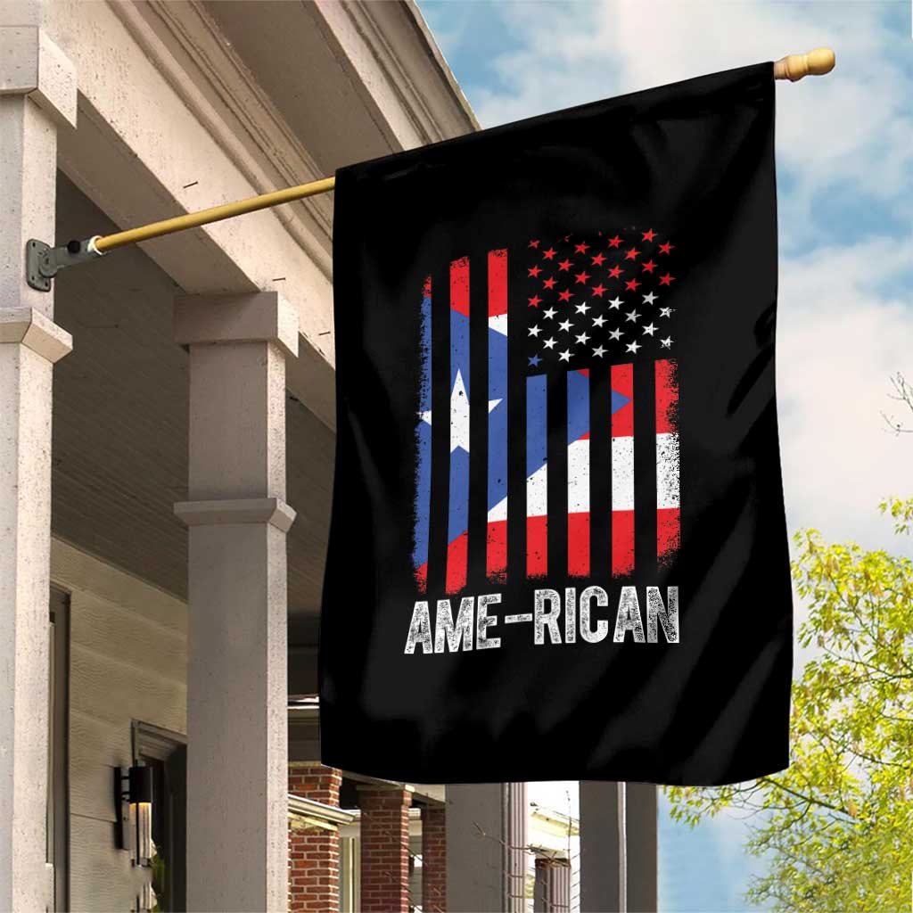 Puerto Rican American Flag Garden Flag AME-RICAN Boricua Pride