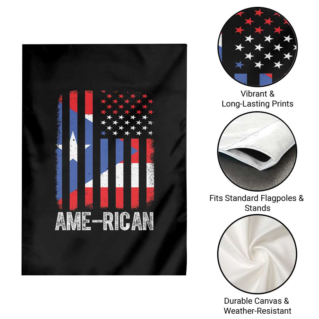 Puerto Rican American Flag Garden Flag AME-RICAN Boricua Pride