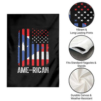 Puerto Rican American Flag Garden Flag AME-RICAN Boricua Pride