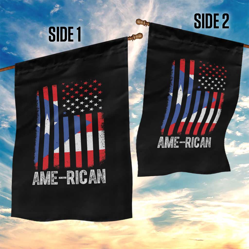 Puerto Rican American Flag Garden Flag AME-RICAN Boricua Pride