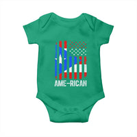Puerto Rican American Flag Baby Onesie AME-RICAN Boricua Pride