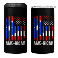 Puerto Rican American Flag 4 in 1 Can Cooler Tumbler AME-RICAN Boricua Pride