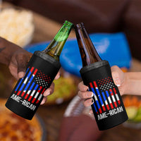 Puerto Rican American Flag 4 in 1 Can Cooler Tumbler AME-RICAN Boricua Pride