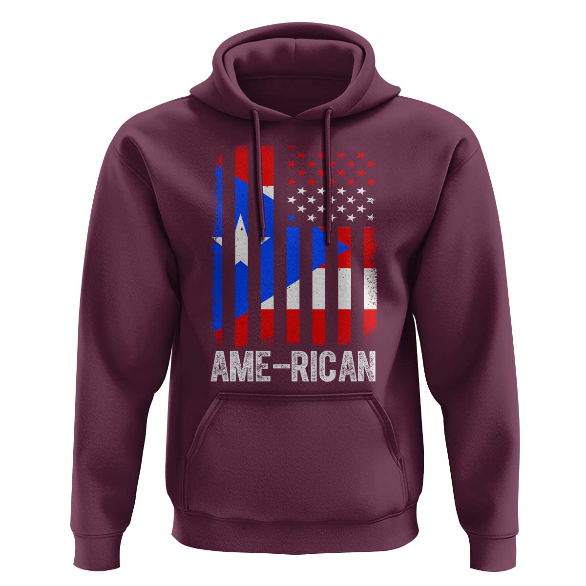 Puerto Rican American Flag Hoodie AME-RICAN Boricua Pride