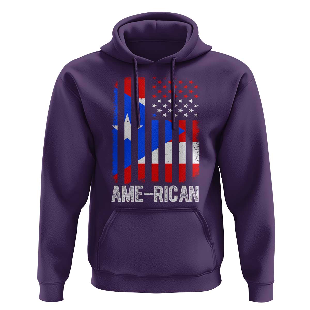 Puerto Rican American Flag Hoodie AME-RICAN Boricua Pride